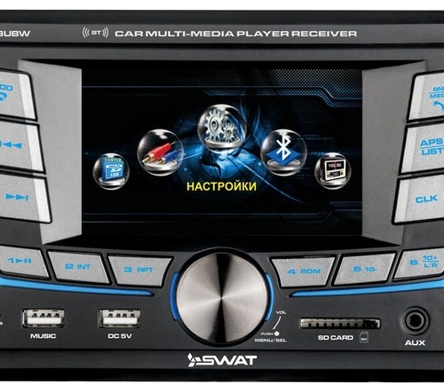 Магнитола (головное устройство) 2Din SWAT WX-218UBW
