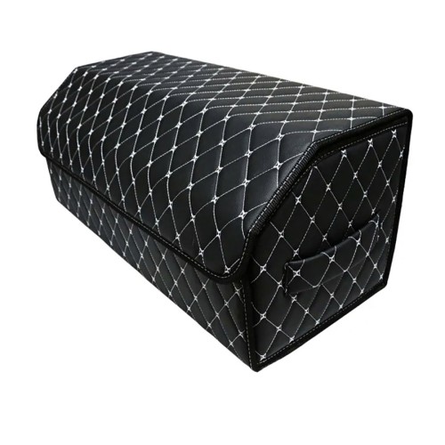 Сумка-органайзер в багажник авто 60*30*35см (фигурный ромб-черный/белый/черный)