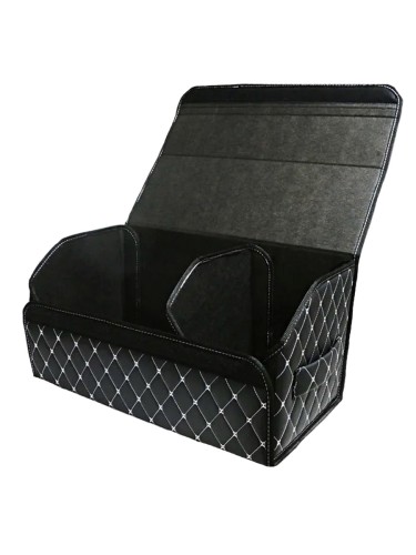 Сумка-органайзер в багажник авто 60*30*35см (фигурный ромб-черный/белый/черный)