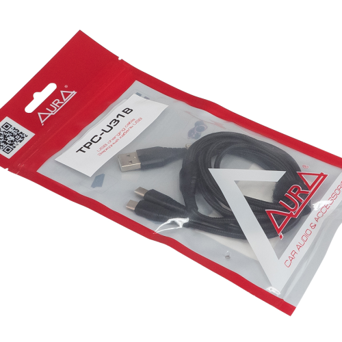 Кабель питания 3 в 1 USB-microUSB,USB Type-C,Lighting AuRa TPC-U31B 1.2м черный тканевый