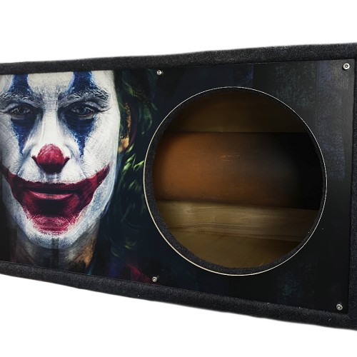 Короб под сабвуфер люкс 15" (38см) с трубой 105L , аэрография Джокер