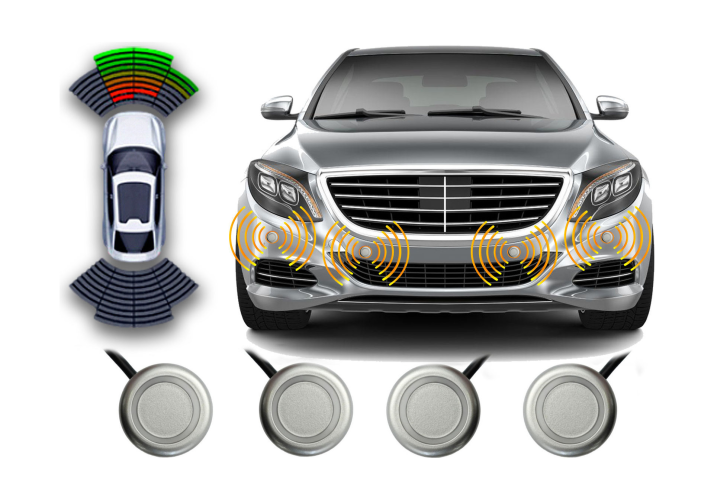 Парковочный радар Wide Media APS-118SL (8 датчиков, серебряный)