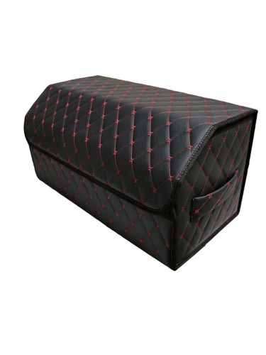 Сумка-органайзер в багажник авто 60*30*35см (фигурный ромб-черный/красный/черный)