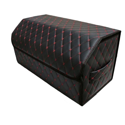 Сумка-органайзер в багажник авто 60*30*35см (фигурный ромб-черный/красный/черный)