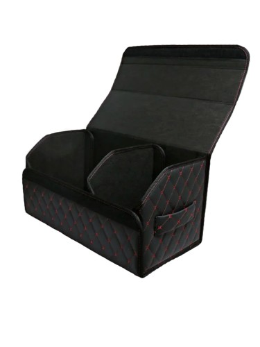 Сумка-органайзер в багажник авто 60*30*35см (фигурный ромб-черный/красный/черный)