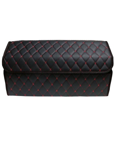 Сумка-органайзер в багажник авто 60*30*35см (фигурный ромб-черный/красный/черный)