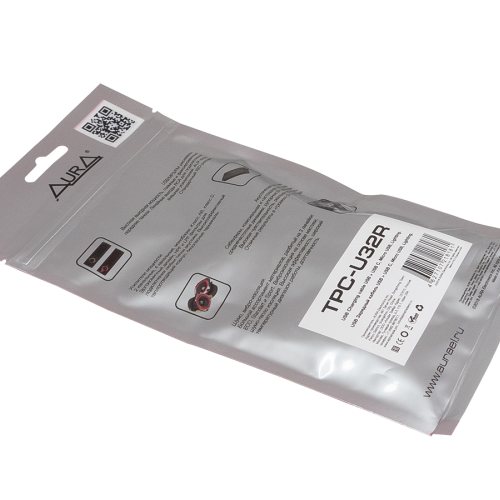 Кабель питания 3 в 1 USB-microUSB,USB Type-C,Lighting AuRa TPC-U32R 1.2м красный тканевый