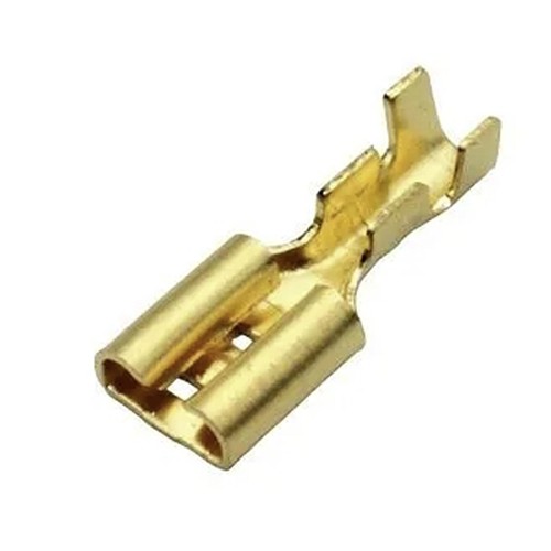 Автоклемма 6,3mm мама латунь неизолированная DJ621-E6,3A-C