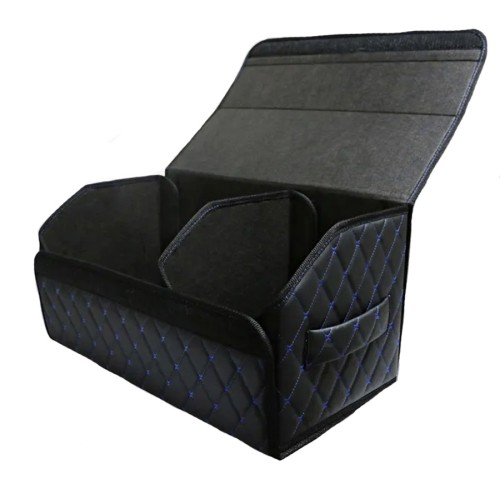 Сумка-органайзер в багажник авто 60*30*35см (фигурный ромб-черный/синий/черный)