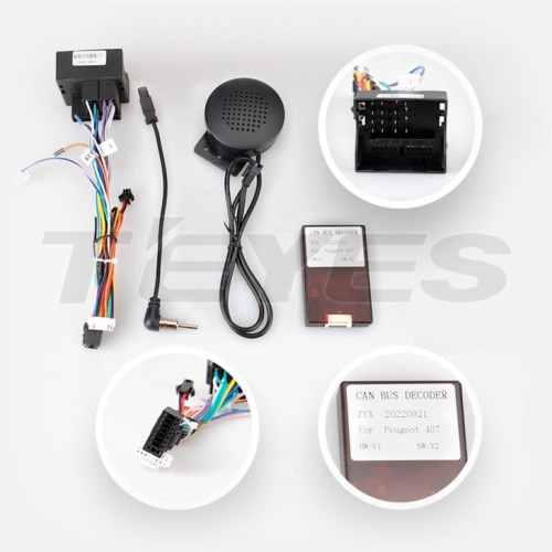 Штатная магнитола Teyes X1 Wi-Fi + 4G Peugeot 407 1 2004-2011 9" (F2) черная рамка (2+32Gb)