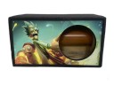 Короб под сабвуфер люкс 12" (30см) с трубой 76L , аэрография Рик и Морти