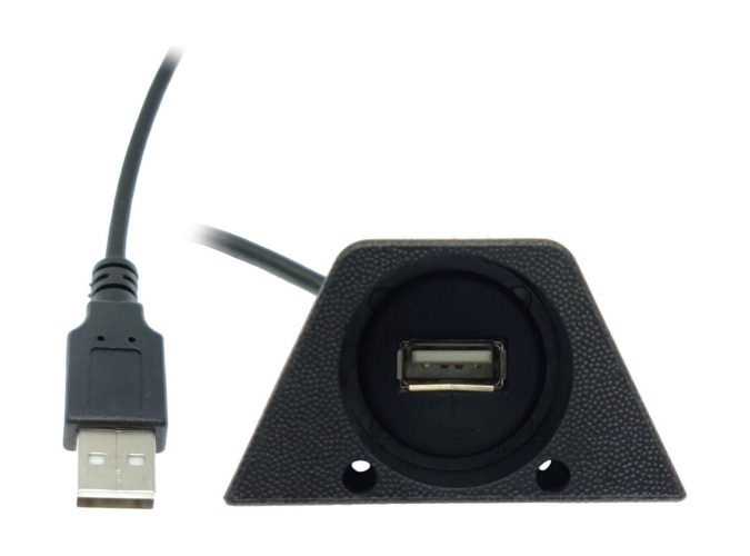 USB кабель для выноса разъема в салон (0,5м, 1*USB2.0) врезной