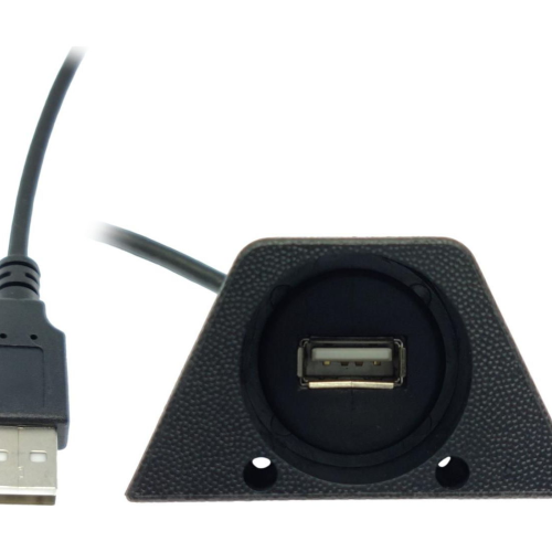 USB кабель для выноса разъема в салон (0,5м, 1*USB2.0) врезной