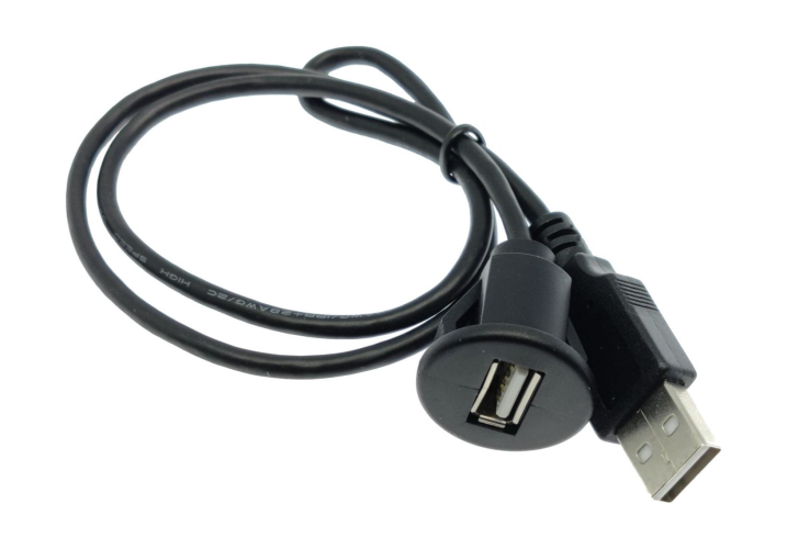 USB кабель для выноса разъема в салон (0,5м, 1*USB2.0) врезной