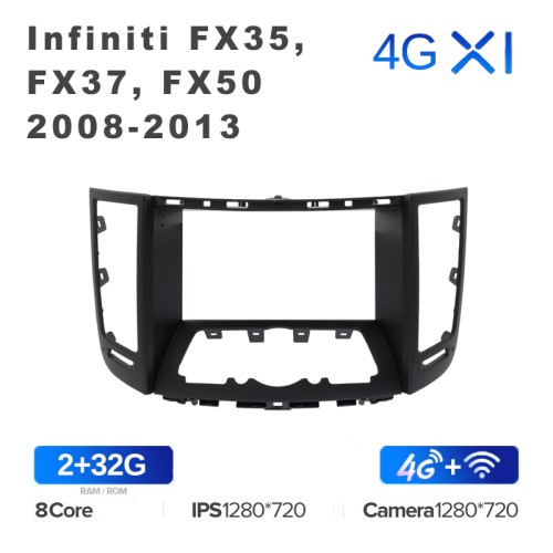 Штатная магнитола Teyes X1 Wi-Fi + 4G 9" для Infiniti FX35, FX37, FX50 2008-2013