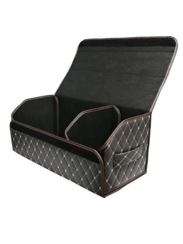 Сумка-органайзер в багажник авто 70*30*35см (фигурный ромб-коричневый/бежевый/коричневый) 