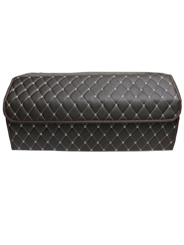 Сумка-органайзер в багажник авто 70*30*35см (фигурный ромб-коричневый/бежевый/коричневый) 