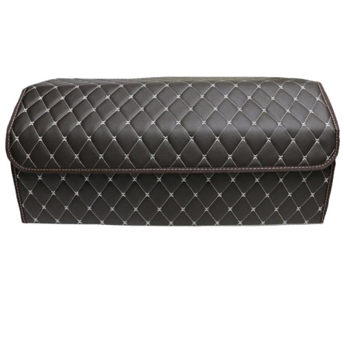 Сумка-органайзер в багажник авто 70*30*35см (фигурный ромб-коричневый/бежевый/коричневый)