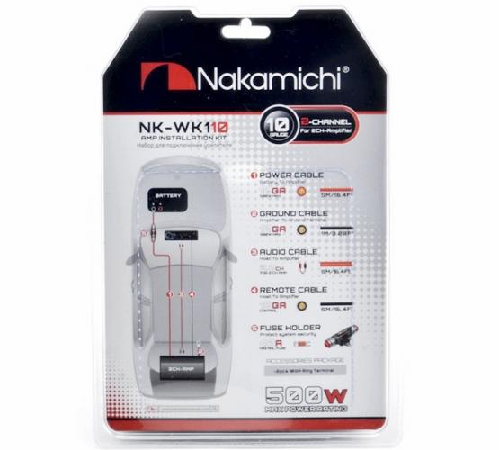 Nakamichi NK-WK110 набор проводов для подкл. 2х кан. усилителя 10Ga