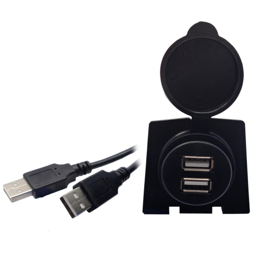 USB кабель для выноса разъема в салон (0,5м, 2*USB2.0) с подставкой