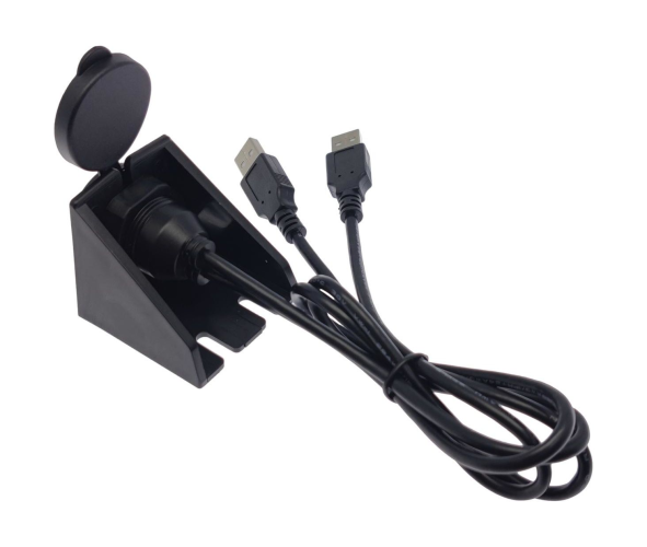 USB кабель для выноса разъема в салон (0,5м, 2*USB2.0) с подставкой