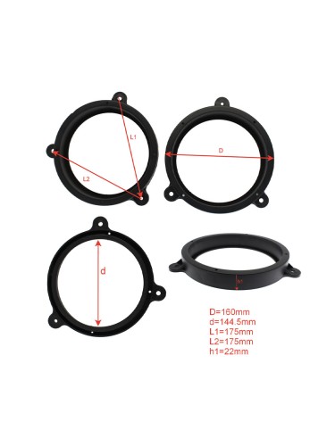 Подиум Subaru 2008-2012 пластик простые 6,5"(16см), высота 2,2см (пара)