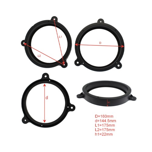 Подиум Subaru 2008-2012 пластик простые 6,5&quot;(16см), высота 2,2см (пара)