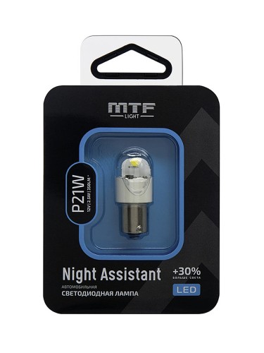 Светодиодная автолампа MTF Light Night Assistant LED P21W белый (1шт)