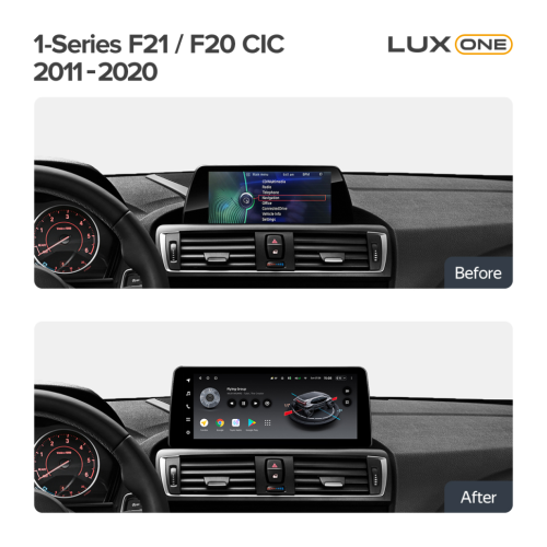 Штатная магнитола Teyes Тиайс Lux One 4+32Gb 12.3" (Round Corner) BMW 1-Series F21 / F20 2011-2020 Left hand drive NBT DF