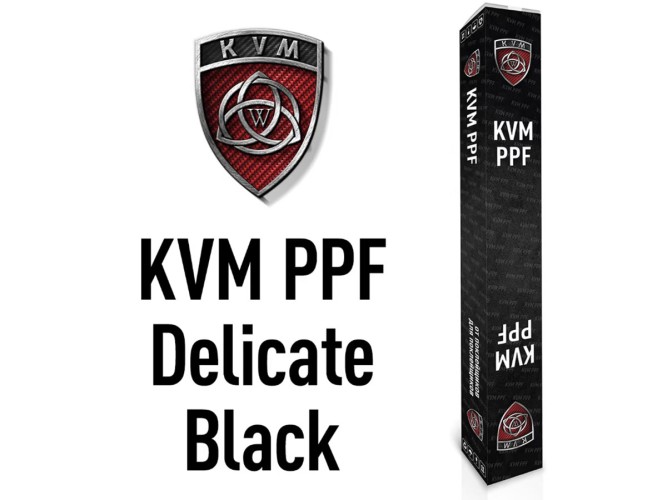 Антигравийная полиуретановая черная пленка KVM TPU PPF Delicate Black 1 пог.м, ширина 1,52м