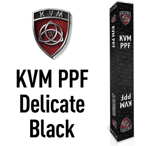 Антигравийная полиуретановая черная пленка KVM TPU PPF Delicate Black 1 пог.м, ширина 1,52м