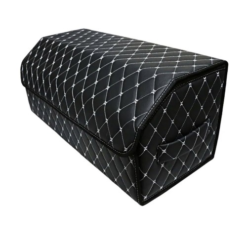 Сумка-органайзер в багажник авто 70*30*35см (фигурный ромб-черный/белый/черный)