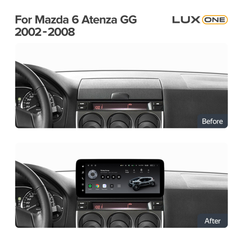 Установочный комплект Teyes Тиайс LUX ONE для Mazda 6 Atenza GG 2002-2008 12.3″