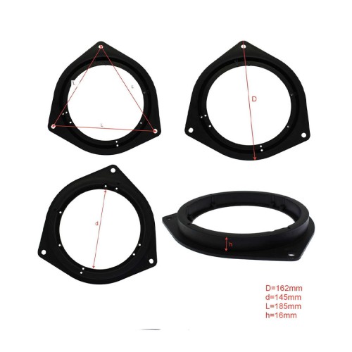 Подиум Toyota,Daihatsu,Lexus пластик простые 6,5"(16см), высота 2см (пара)