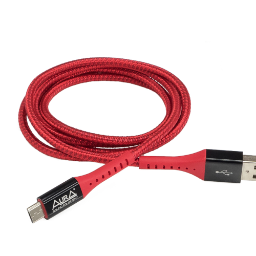 Кабель питания USB-microUSB AuRa TPC-UM7R 1.2м красный
