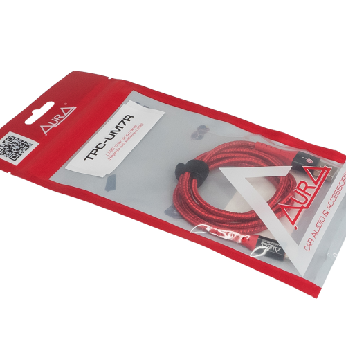 Кабель питания USB-microUSB AuRa TPC-UM7R 1.2м красный