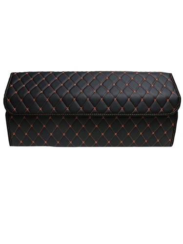 Сумка-органайзер в багажник авто 70*30*35см (фигурный ромб-черный/оранжевый/черный)