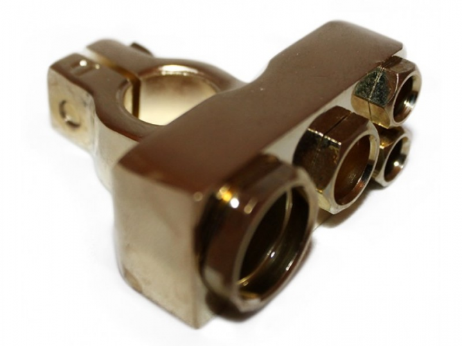 AUDIO NOVA BT3P.G (+) Клемма аккум., входы: 1х1/0Ga (до 54мм²), 1х4Ga (до 20мм²), 2х8Ga (до 10мм²), плюсовая.