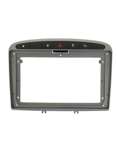 Рамка для установки в Peugeot 408 2012-2017, 308 2007-2013 9" (серая)