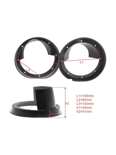 Водозащитные козырьки силикон 6,5"(16,5см) (пара) без подиумов