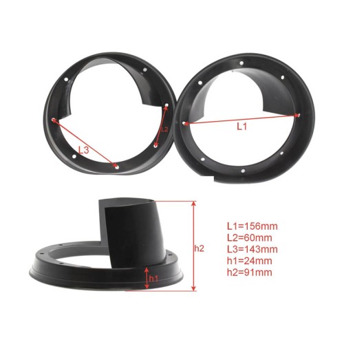 Водозащитные козырьки силикон 6,5&quot;(16,5см) (пара) без подиумов