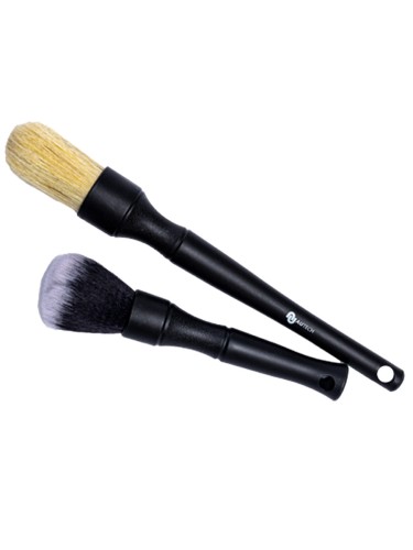 AuTech - кисточки для ухода за салоном автомобиля с косметической и натуральной щетиной (2шт)