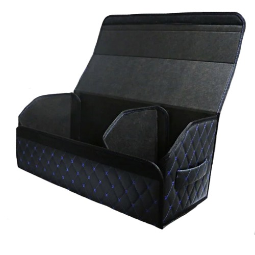 Сумка-органайзер в багажник авто 70*30*35см (фигурный ромб-черный/синий/черный)