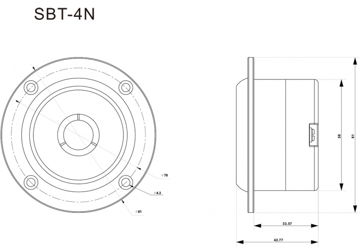 Рупорный динамик SWAT SBT-4N Pro (пара)