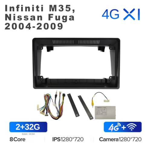 Штатная магнитола Teyes X1 Wi-Fi + 4G 9" для Infiniti M35,Nissan Fuga 2004-2009