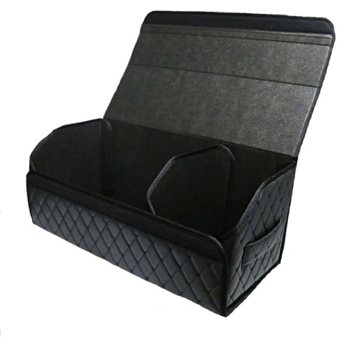 Сумка-органайзер в багажник авто 70*30*35см (фигурный ромб-черный/черный/черный)