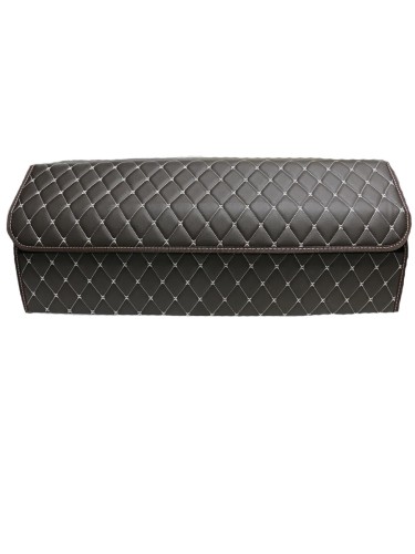 Сумка-органайзер в багажник авто 80*30*35см (фигурный ромб-коричневый/бежевый/коричневый)