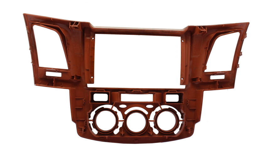 Рамка для установки в Toyota Hilux, Fortuner 2005-2008 9" дисплея (авто с кондиционером) Орех