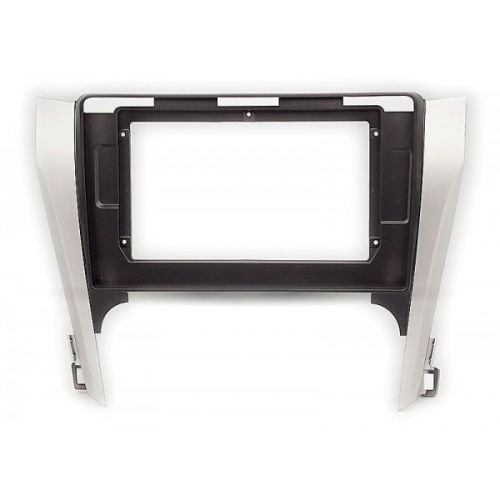 Переходная рамка для установки автомагнитолы Carav 22-169 TOYOTA Camry, Aurion 2011-2014 / DAIHATSU Altis 2012-2017 (Серебристо-чёрная) 10"