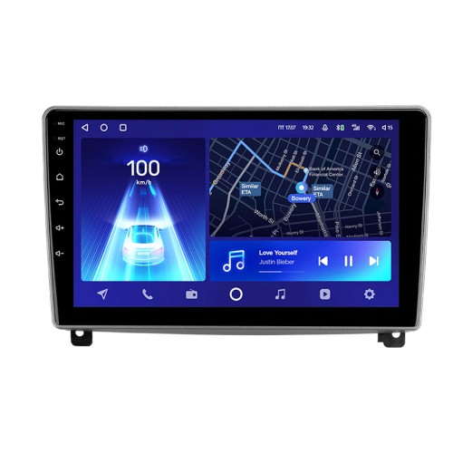 Штатная магнитола Teyes X1 Wi-Fi + 4G Peugeot 407 1 2004-2011 9" (F1) серебристая рамка (2+32Gb)